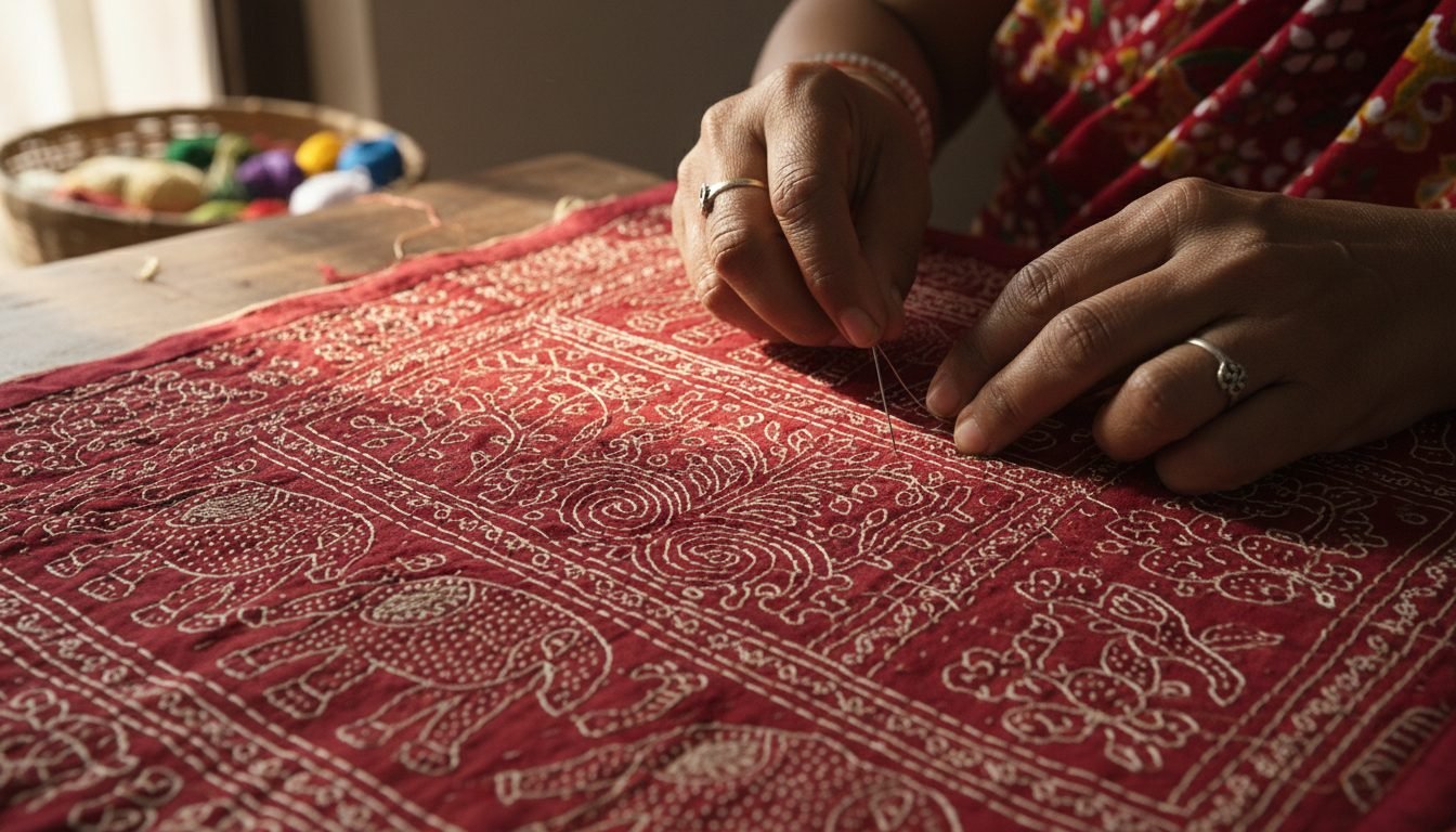 1. Narrative Nakshi Kantha Stitching