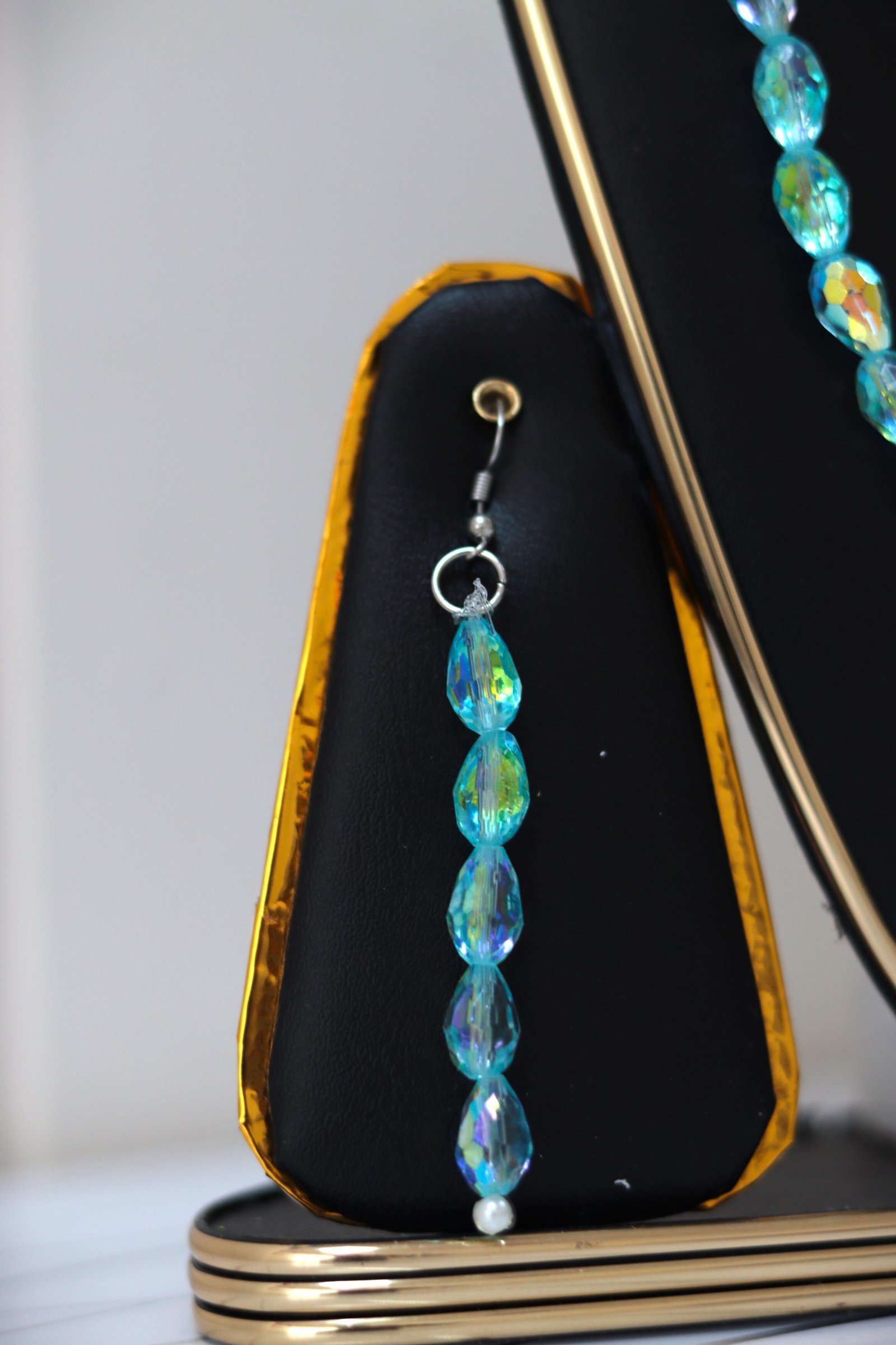 Aqua Crystal Necklace Set