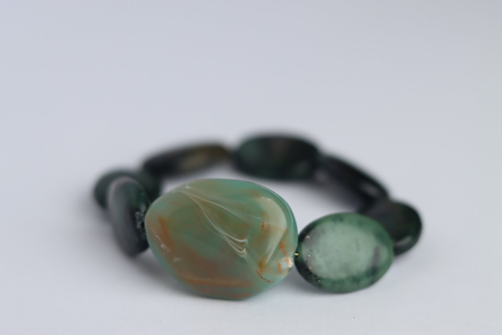 Emerald Swirl Stone Bracelet