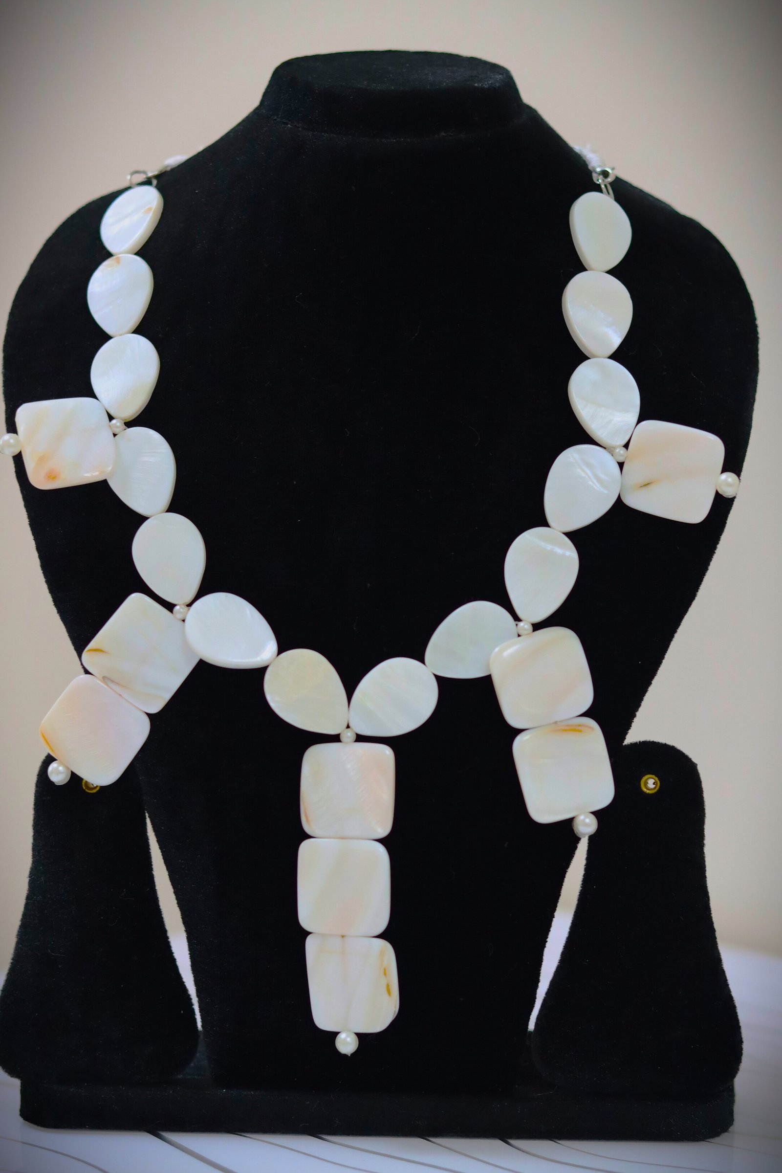 White Shell Statement Necklace