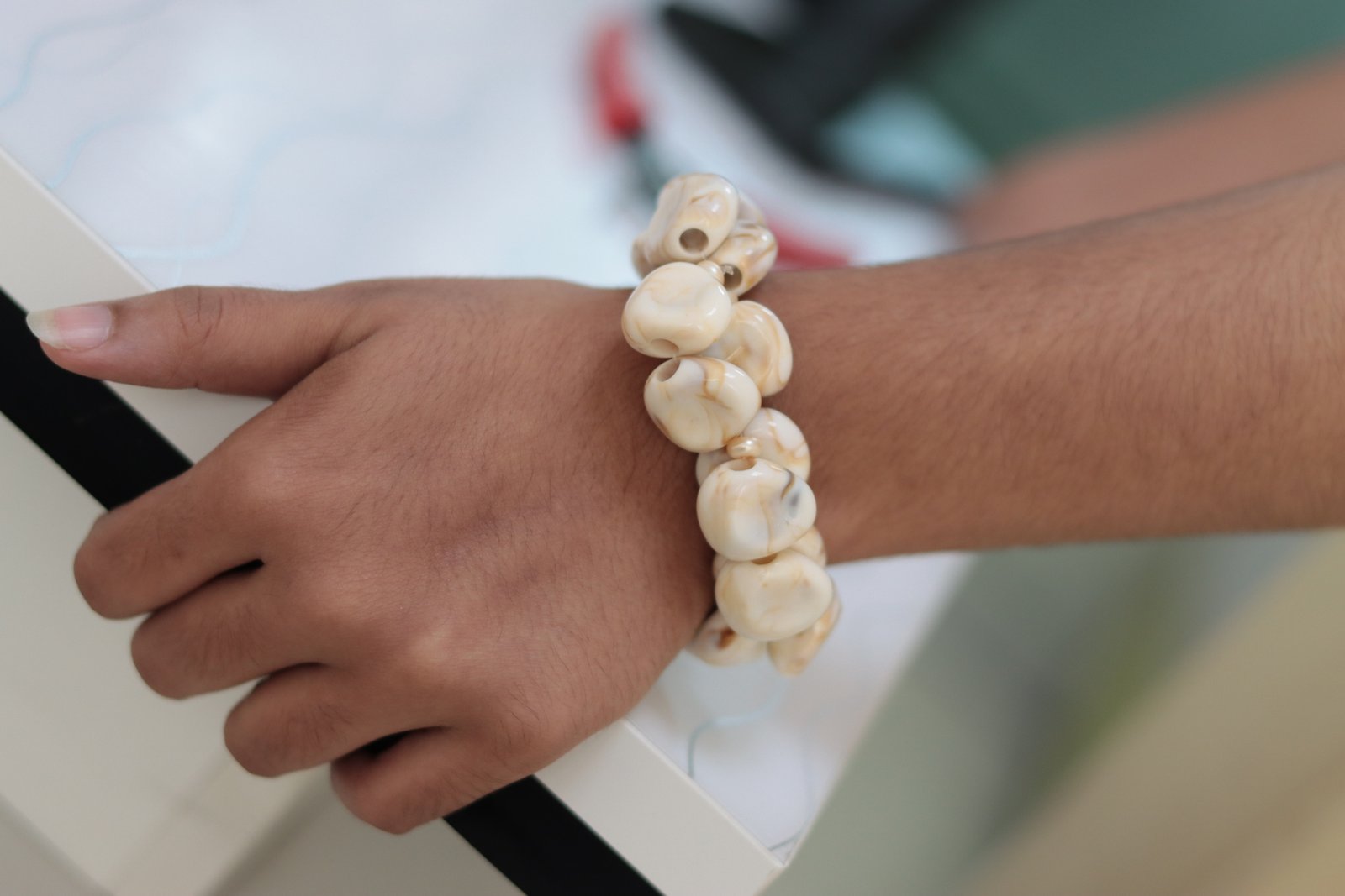 Swirled Marbled Resin Chunky Bracelet