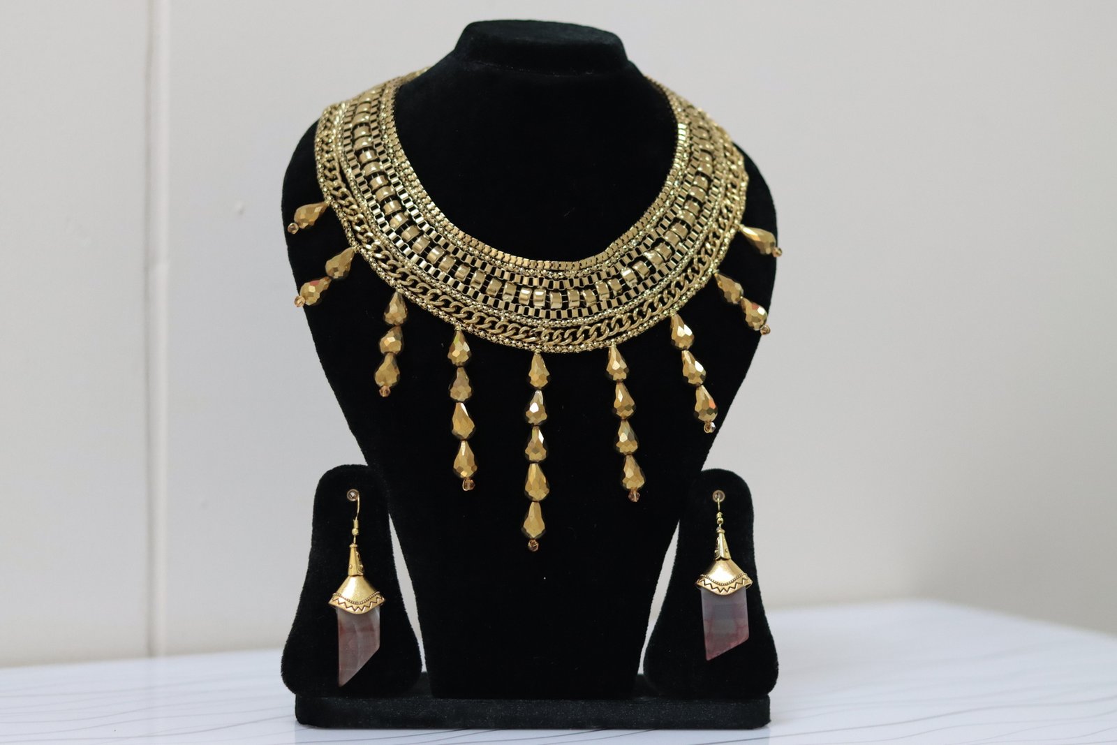 Golden Fringe Choker Set