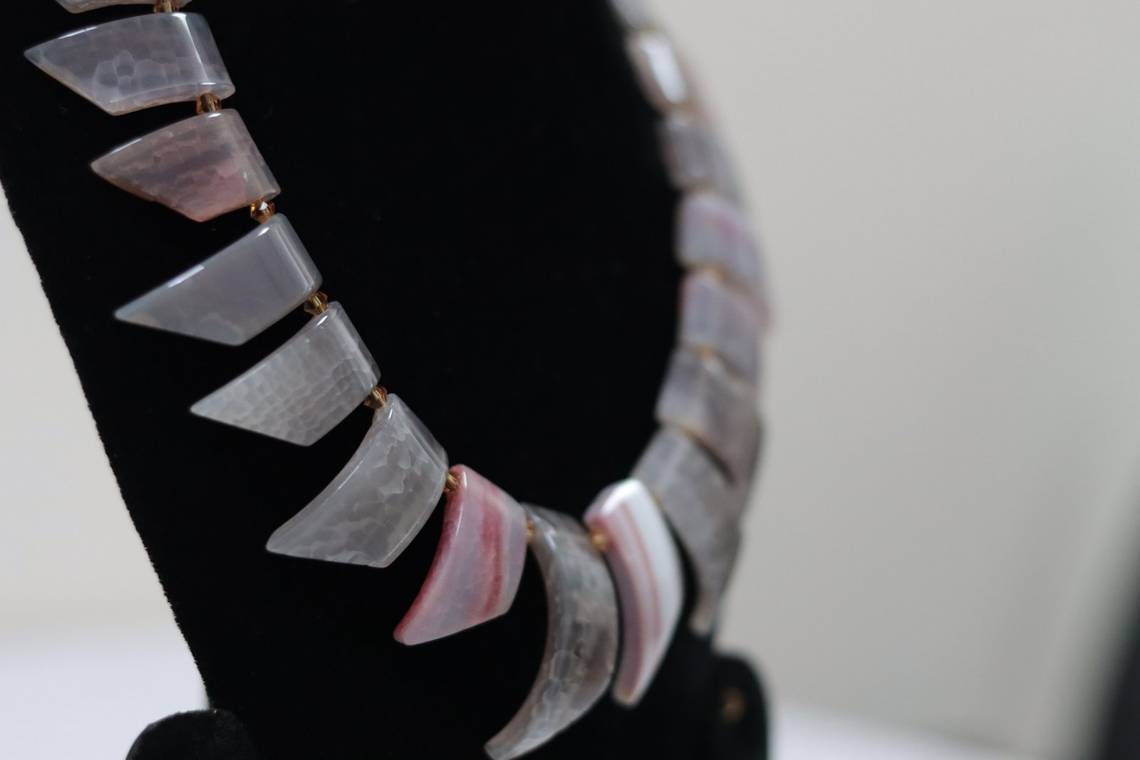 Natural Agate Slice Statement Necklace