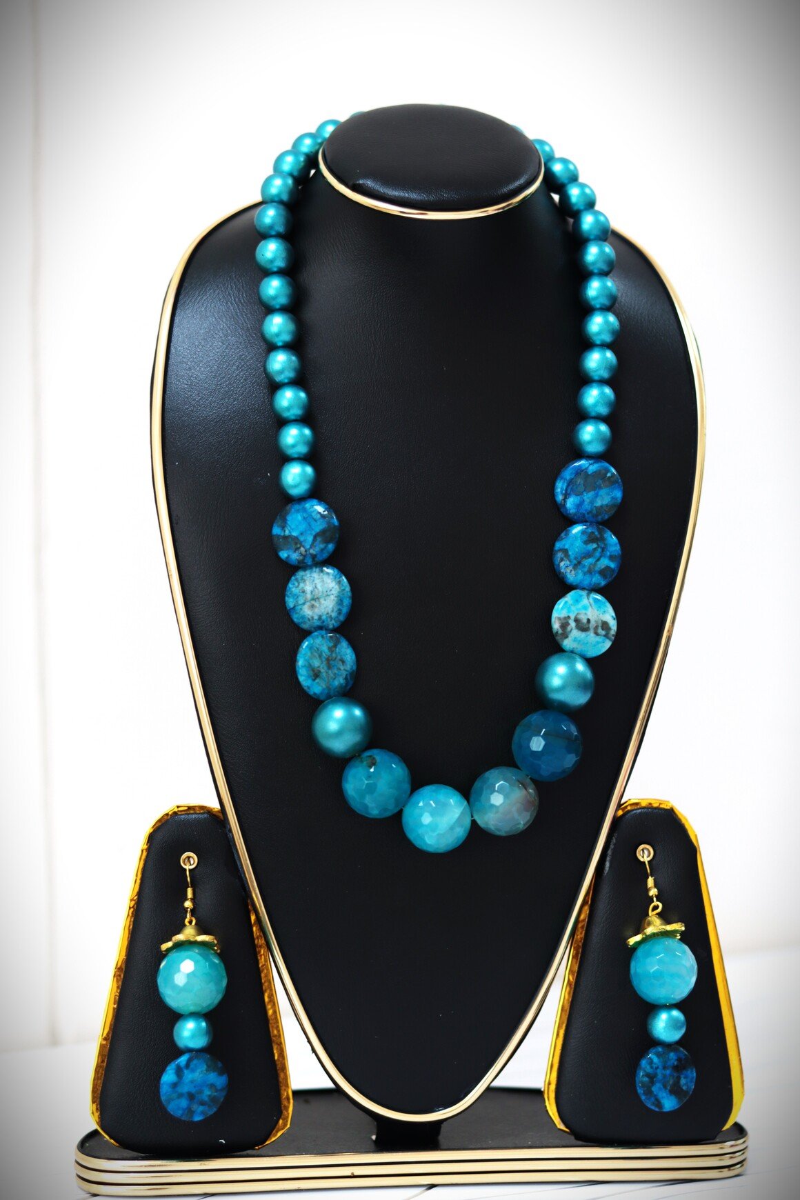 Ocean Blue Beaded Necklace