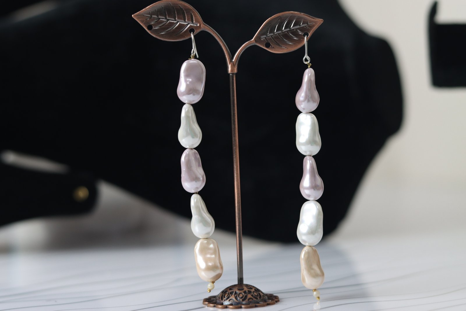 Pastel Baroque Cascade Drop Earrings