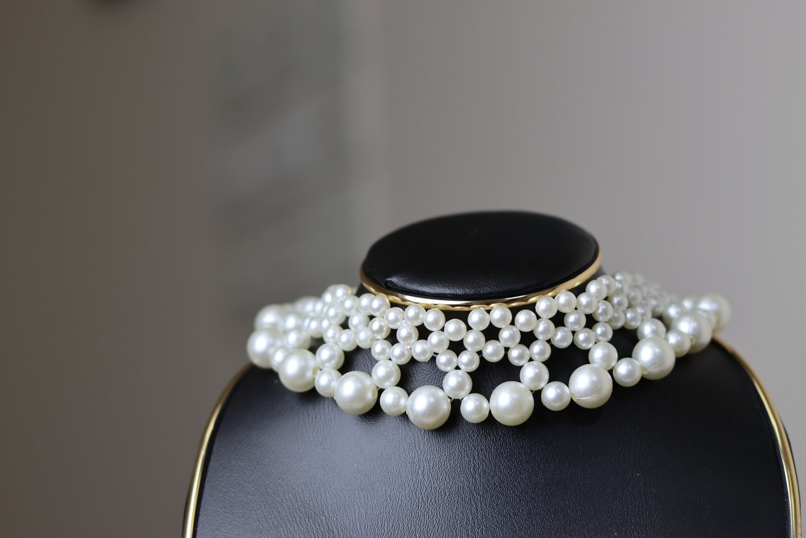 Intricate Pearl Web Choker