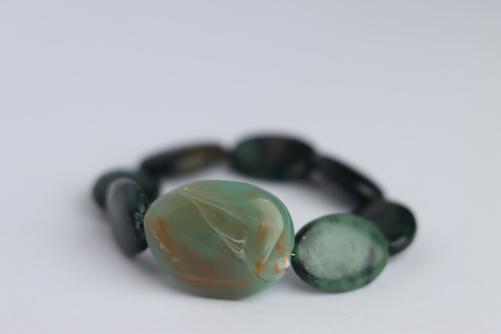 Emerald Swirl Stone Bracelet