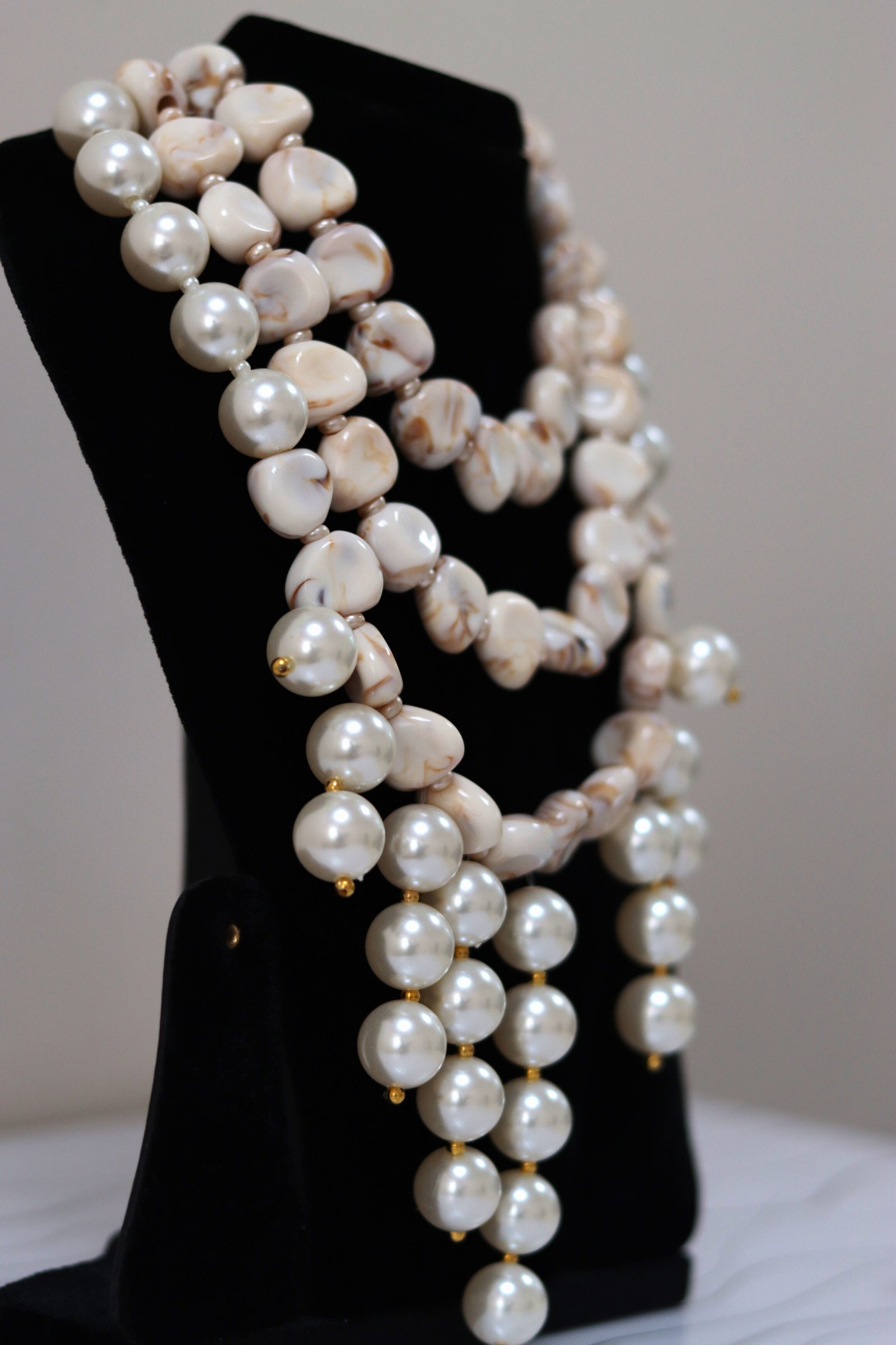Ivory Pearl Cascade Necklace