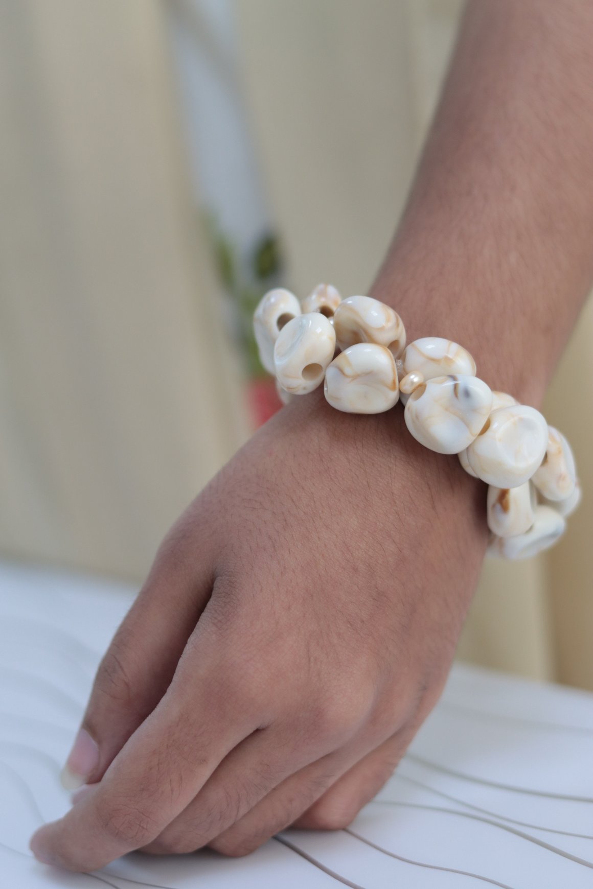 Swirled Marbled Resin Chunky Bracelet