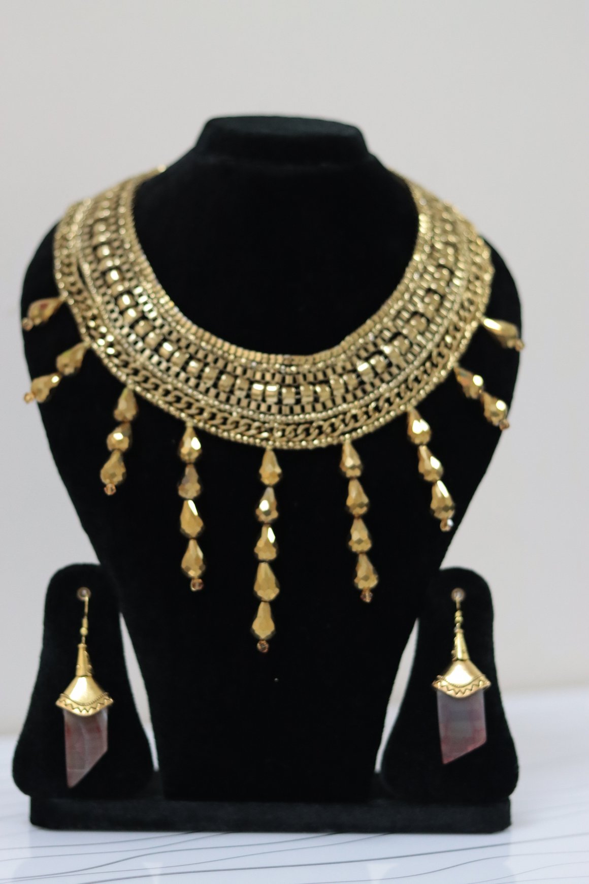 Golden Fringe Choker Set