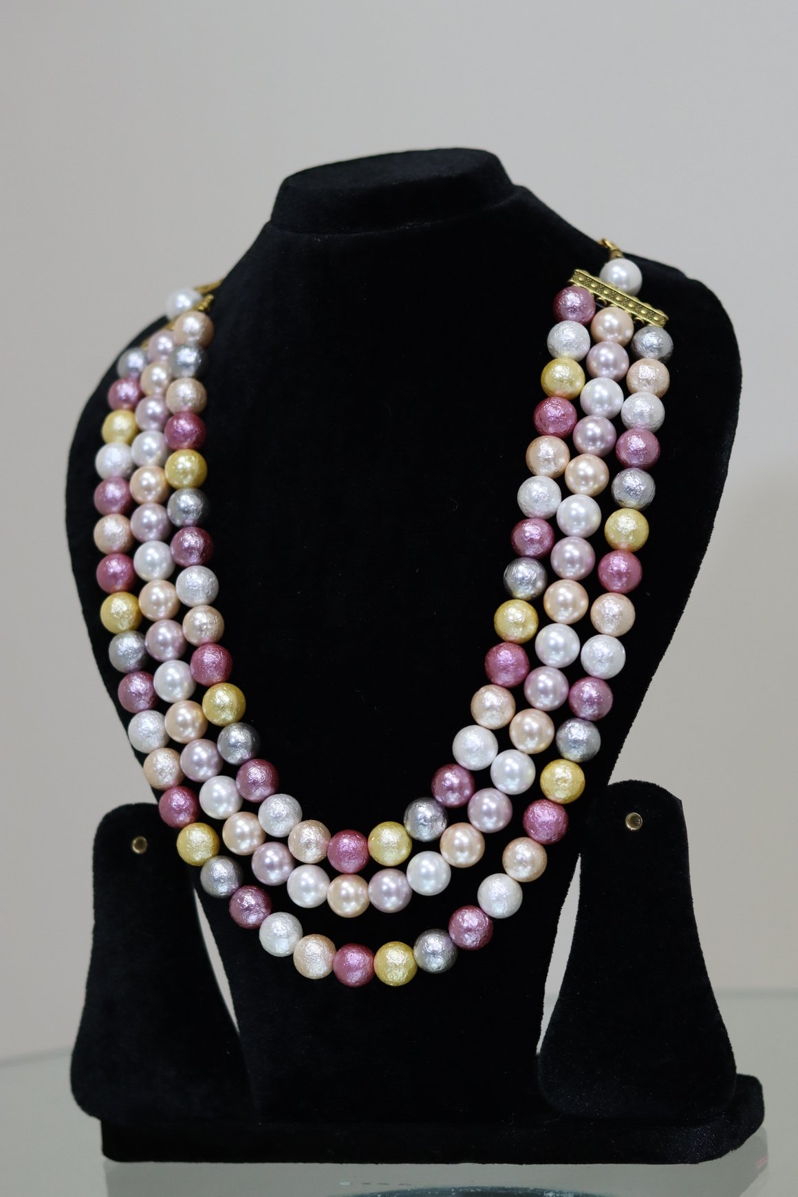 Pastel Multi-Color Pearl Layered Necklace