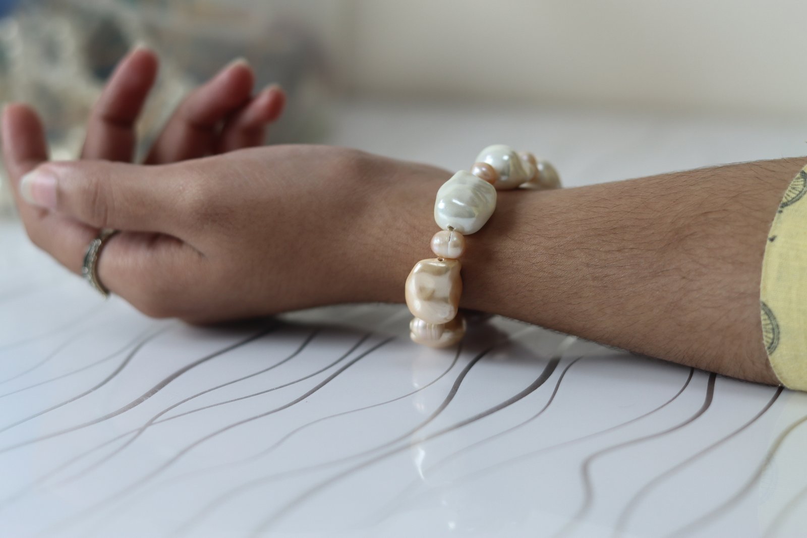 Opulent Pearl Wristlet