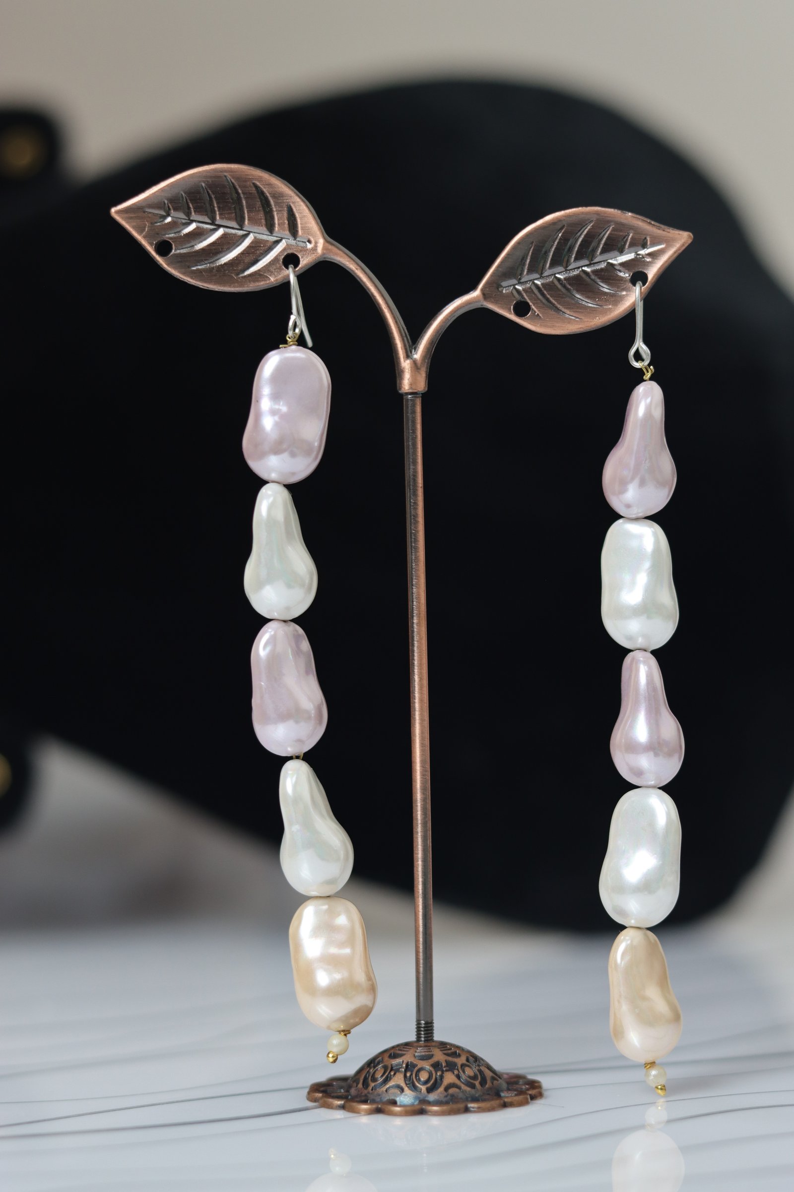 Pastel Baroque Cascade Drop Earrings