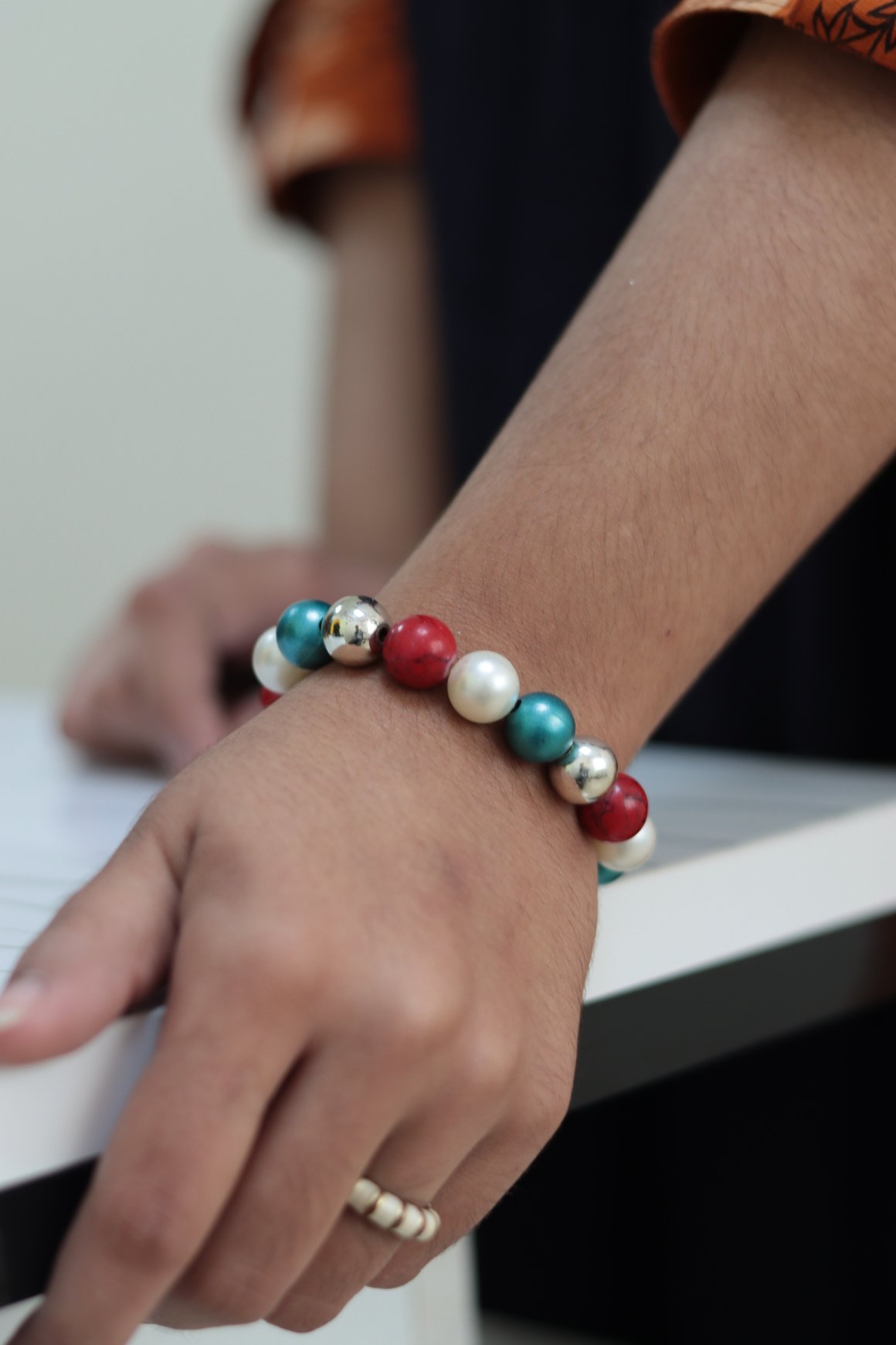 Multicolor Pearl & Stone Bracelet