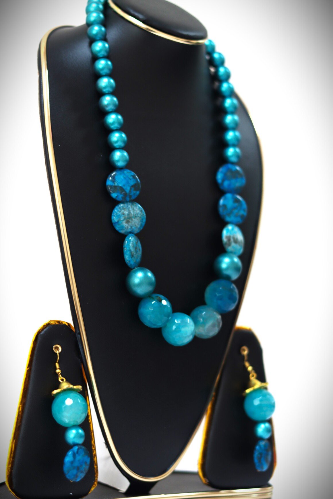 Ocean Blue Beaded Necklace