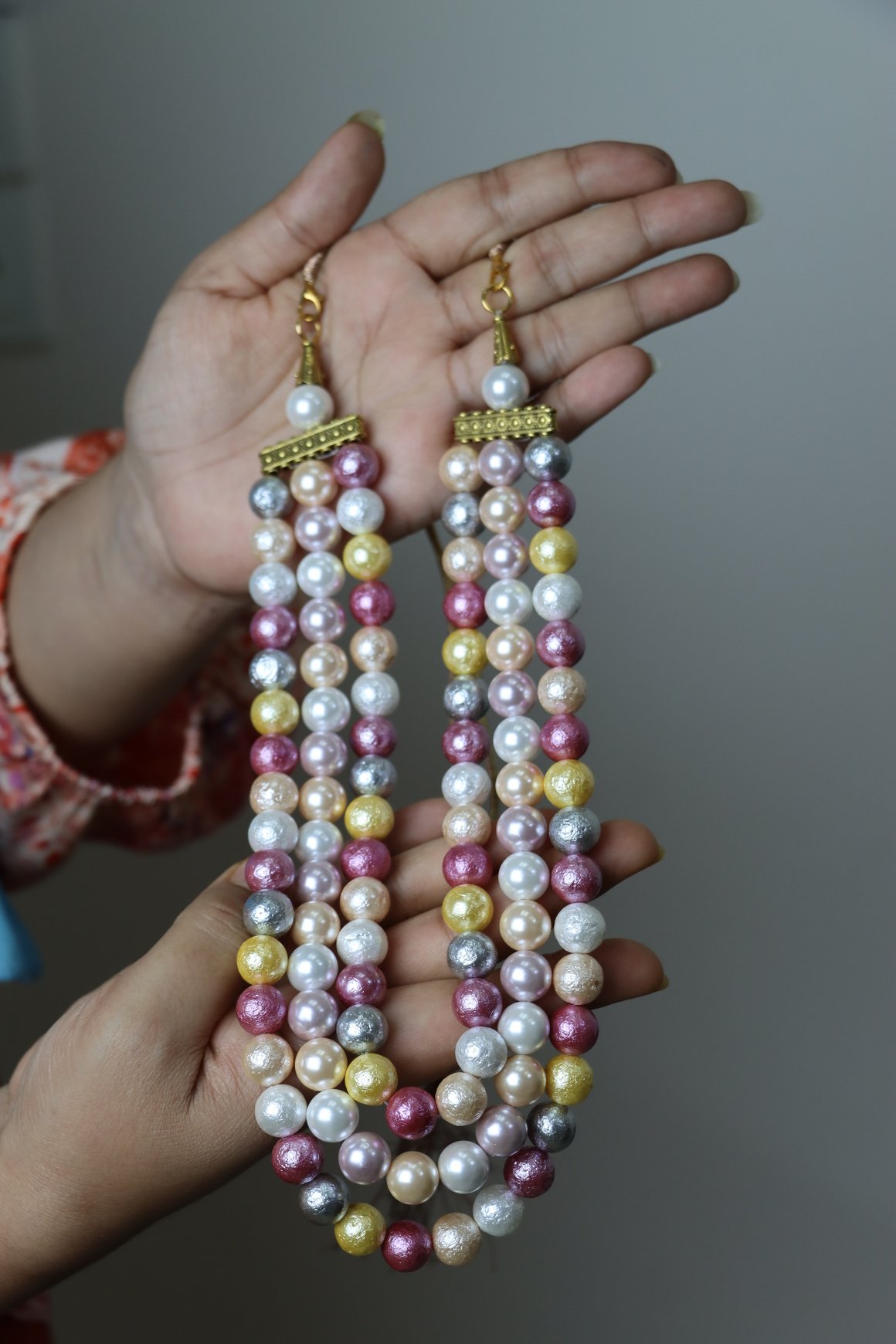 Pastel Multi-Color Pearl Layered Necklace