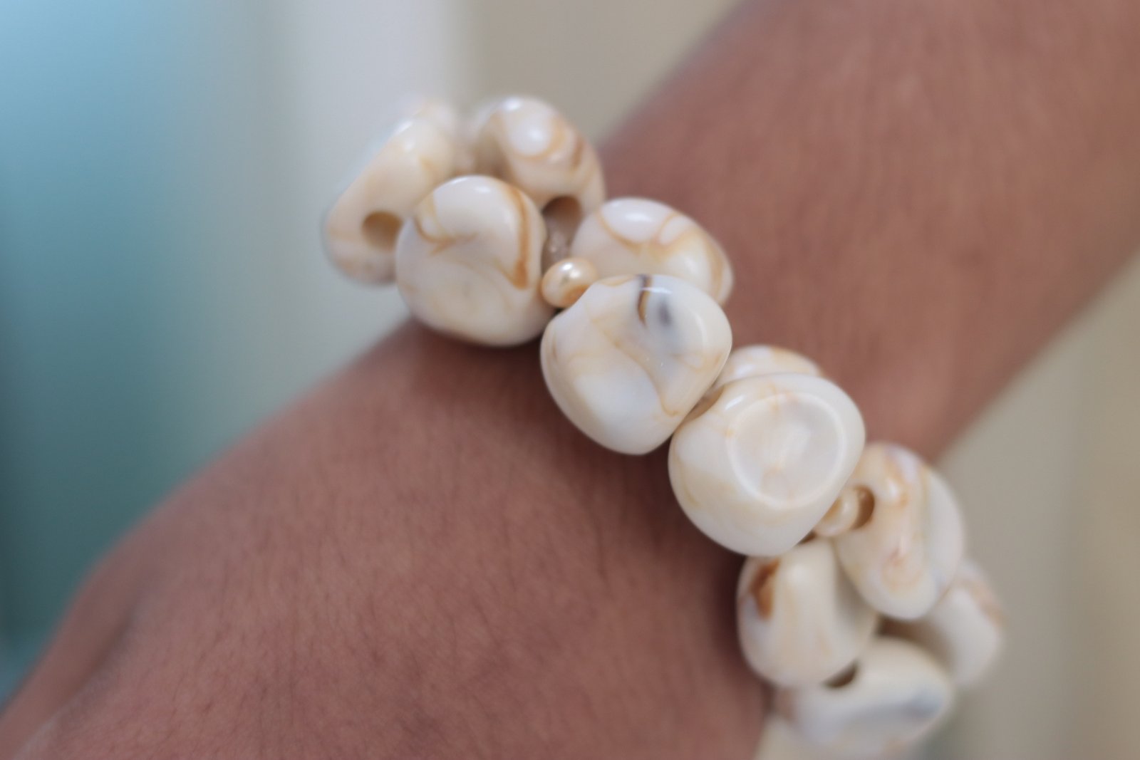 Swirled Marbled Resin Chunky Bracelet