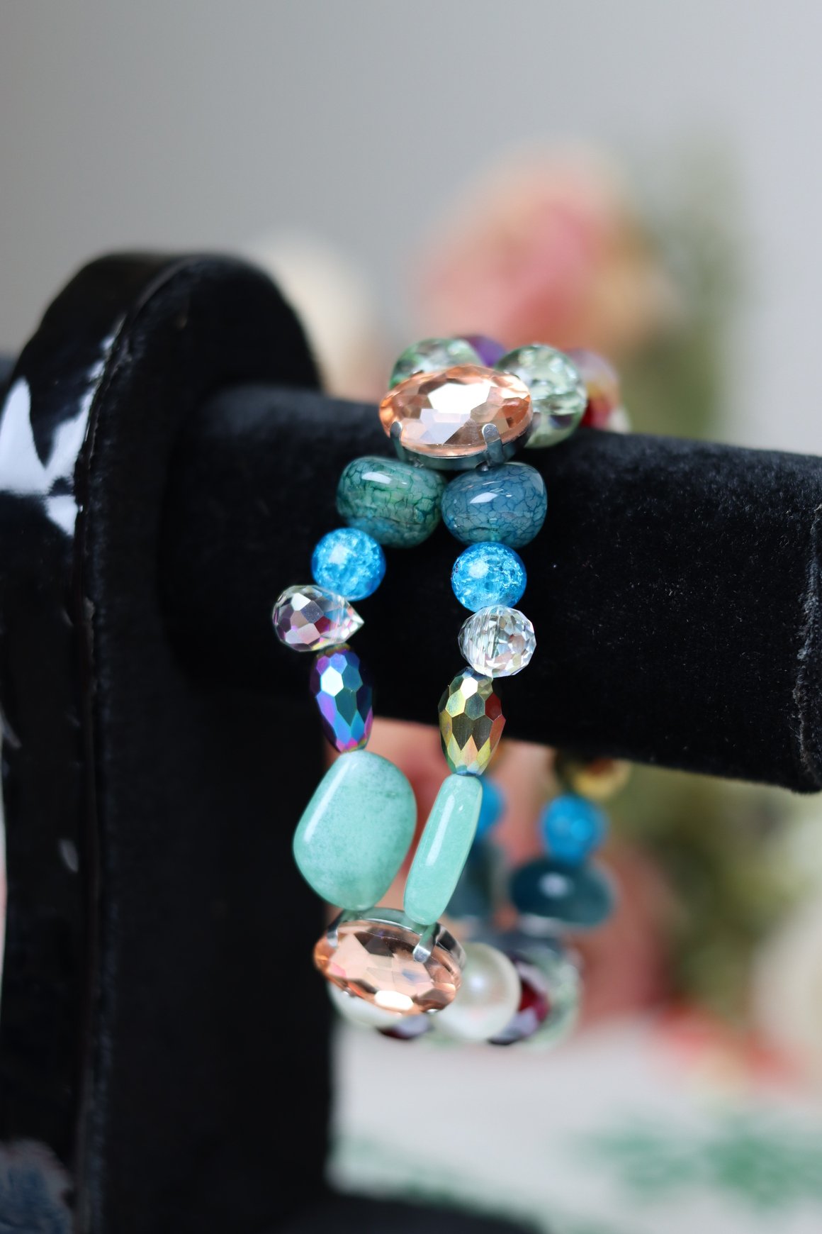 Multicolor Crystal & Gemstone Bracelet