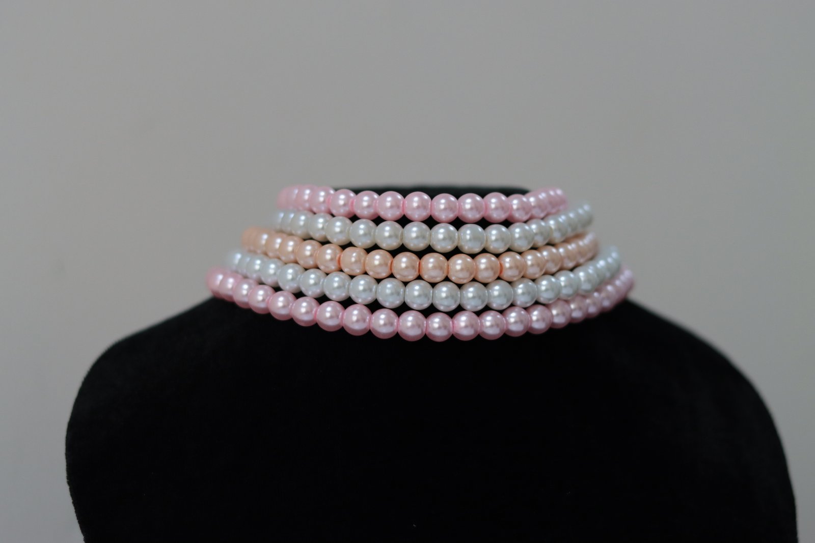 Pastel Multi-Layer Pearl Stretch Bracelet