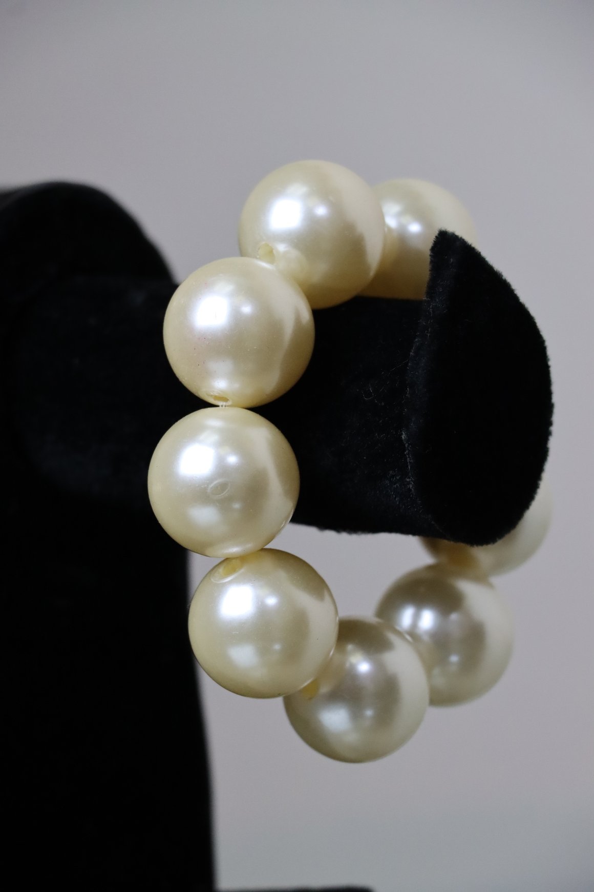 Chunky Ivory Pearl Statement Bracelet