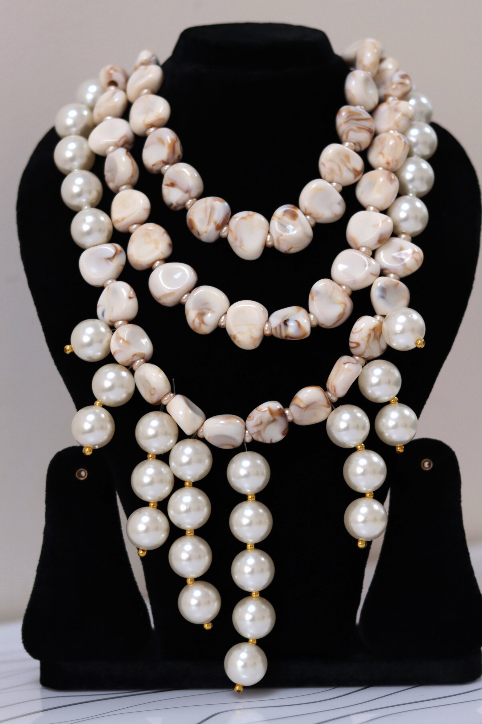 Ivory Pearl Cascade Necklace